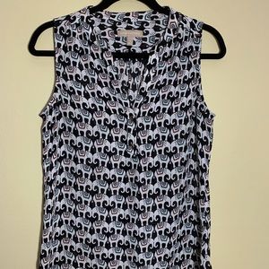 Banana Republic Elephant Polyester tank, Size S